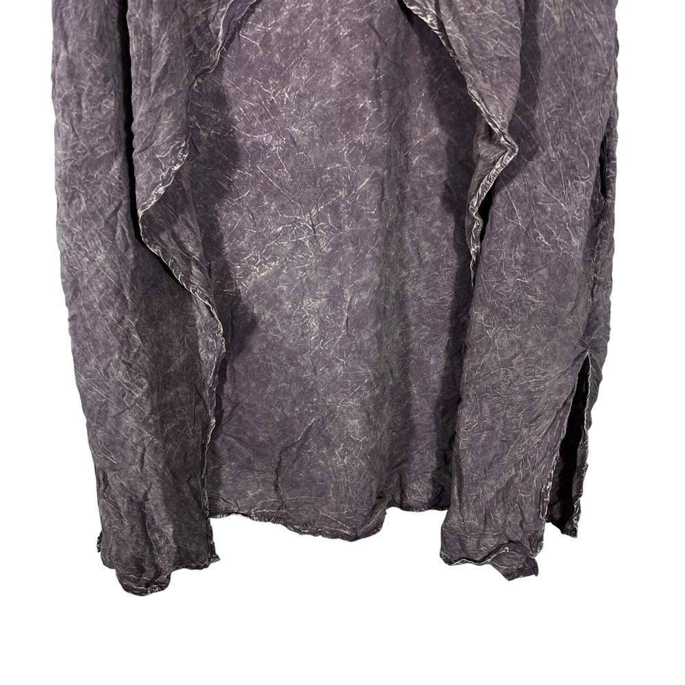 Magnolia South Mineral Wash Open Front Longline Vest Purple Lagenlook Size L - Picture 3 of 6